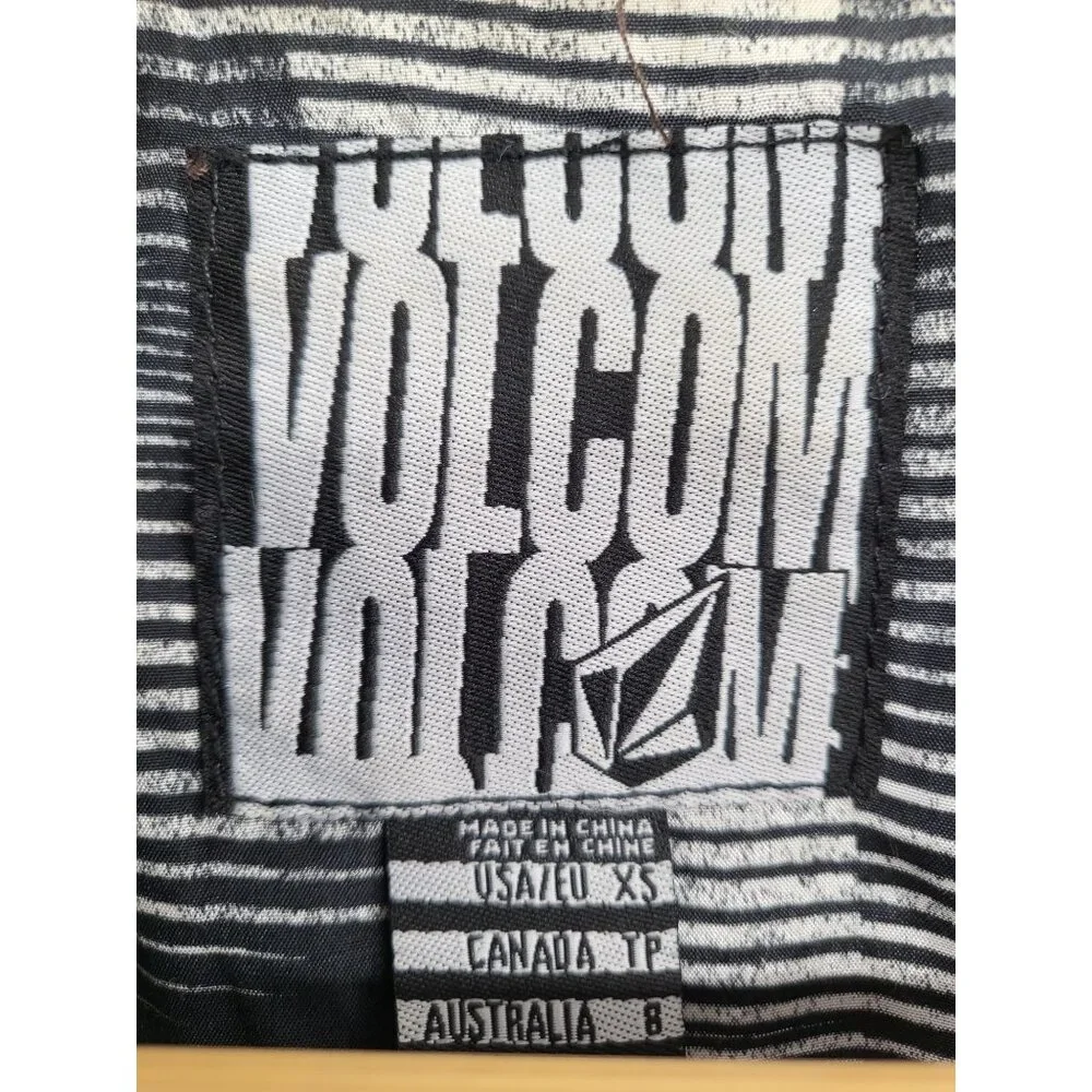 Volcom Womens Out Of Bounds‎ Peacoat XS Wool Blend Brown